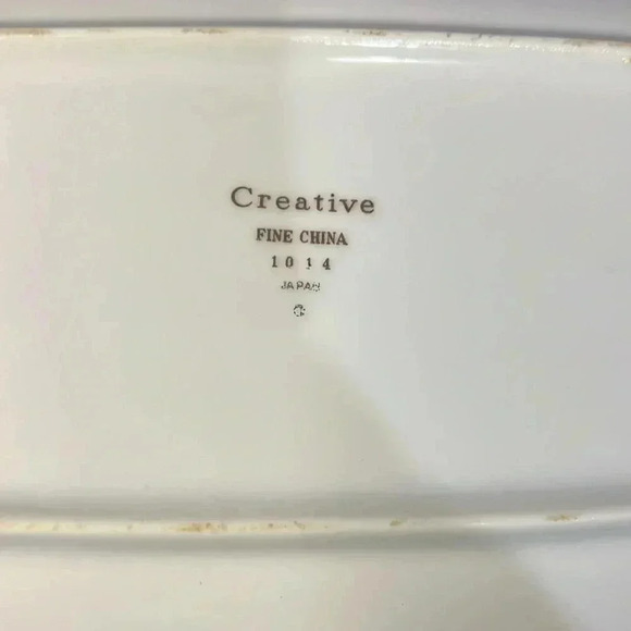 CREATIVE FINE CHINA Butter Dish In The Platinum Star Burst Pattern, Japan - Picture 4 of 4